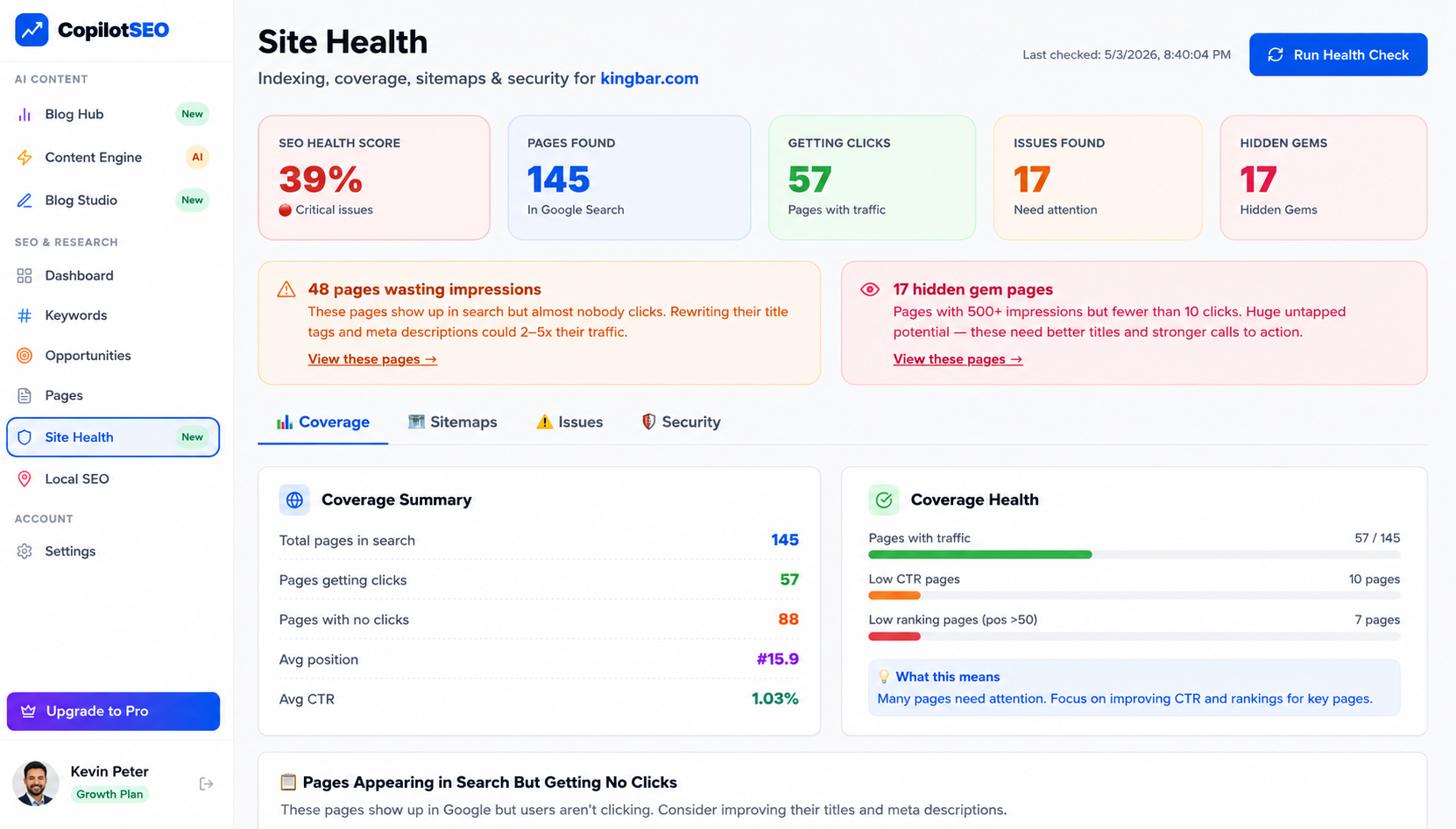 Site Health
